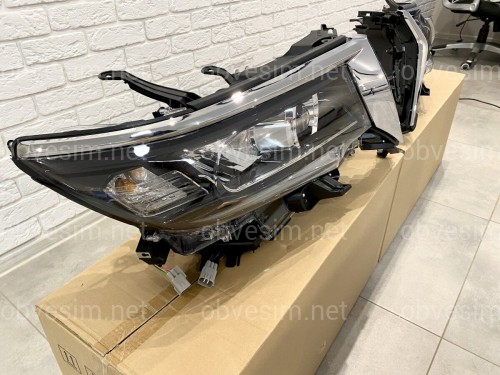 Фари Full Led Toyota Land Cruiser Prado 150 рестайлінг 2018+ (ліва+права) замість галогену, в комплекті з віями