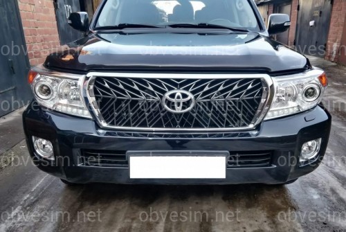 Решетка радиатора TRD Toyota Land Cruiser 200 2007-2015  темно-серая