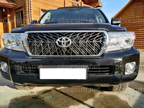 Решетка радиатора TRD Toyota Land Cruiser 200 2007-2015  темно-серая