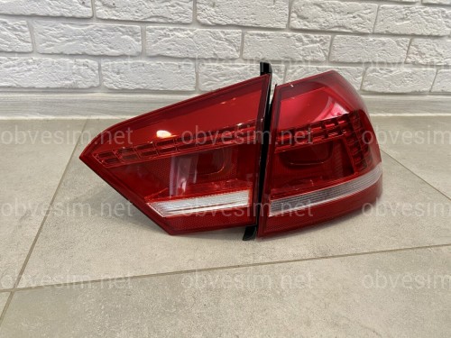 Задні LED стопи ліхтарі Volkswagen Passat B7 USA 2011-2015 (ЖОВТИЙ ПОВОРОТНИК)