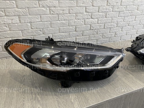 Передні LED фари Ford Fusion USA 2017-2021 (жовтий габарит)