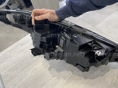 Передні LED фари Ford Fusion USA 2017-2021 (жовтий габарит)