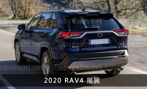 Спойлер на кришку багажника Toyota Rav-4 2019-ABS пластик під фарбування