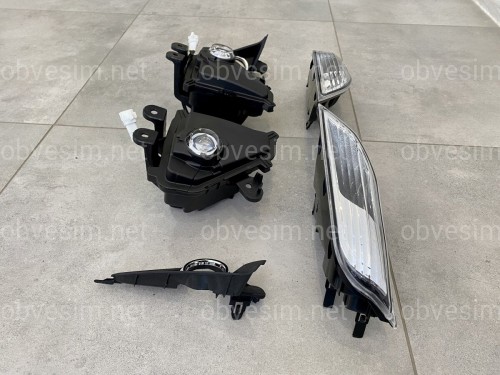 Led туманні фари + заглушки + покажчики повороту Lexus GX 460 2014-2021 (ліва+права)