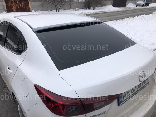 Козирок на скло Mazda 3 sedan 2013-2021 ABS пластик під фарбування