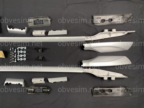 Рейлінги на дах Toyota Land Cruiser Prado 150 2009-2020 якість оригіналу (алюміній 2шт.) КОЛІР СРІБЛО