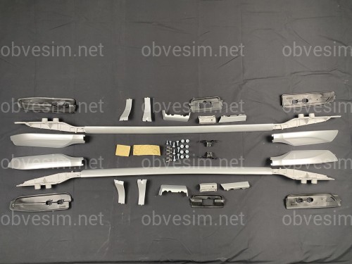 Рейлінги на дах Toyota Land Cruiser Prado 150 2009-2020 якість оригіналу (алюміній 2шт.) КОЛІР СРІБЛО