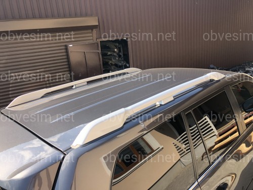 Рейлінги на дах Toyota Land Cruiser Prado 150 2009-2020 якість оригіналу (алюміній 2шт.) КОЛІР СРІБЛО