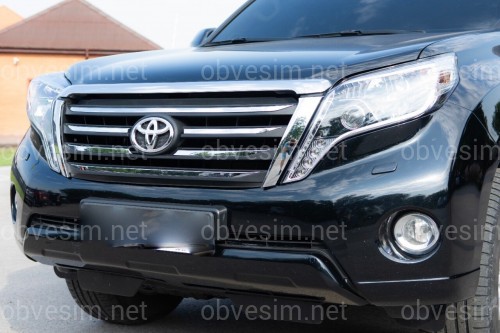 Решітка радіатора LX Mode Toyota Land Cruiser Prado 150 2013-2017 ABS пластик у чорному матовому кольорі