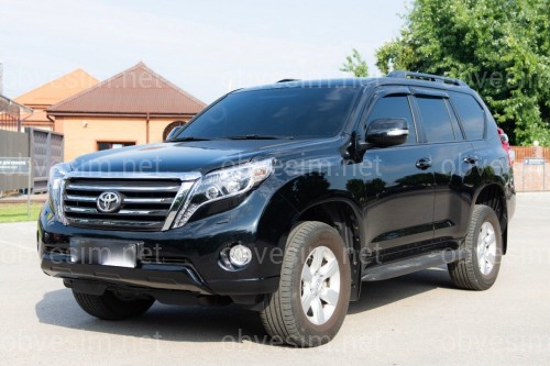 Решітка радіатора LX Mode Toyota Land Cruiser Prado 150 2013-2017 ABS пластик у чорному матовому кольорі