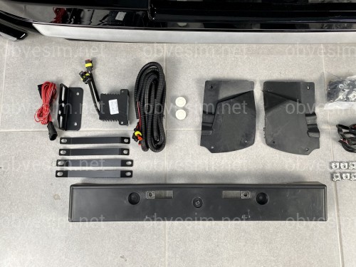 Спідниця переднього бампера Modelista LED Toyota Land Cruiser Prado 150 2013+ ABS чорний колір