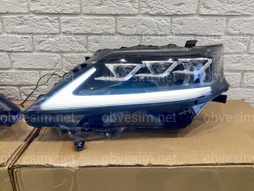 Фари Full LED 3 лінзи Lexus RX 350/450H 2012-2015 у стилі рестайлінг 2020