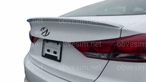 Спойлер ліп багажника Hyundai Elantra AD 2016- ABS пластик під фарбування