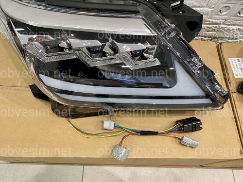 Фари Full LED 3 лінзи Lexus LX 570 2012-2015 у стилі рестайлінг 2016