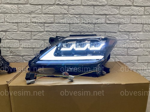 Фари Full LED 3 лінзи Lexus LX 570 2012-2015 у стилі рестайлінг 2016