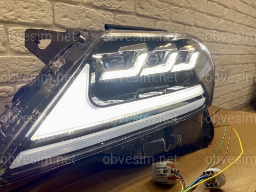Фари Full LED 3 лінзи Lexus LX 570 2012-2015 у стилі рестайлінг 2016