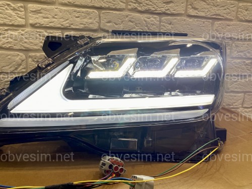 Фари Full LED 3 лінзи Lexus LX 570 2012-2015 у стилі рестайлінг 2016