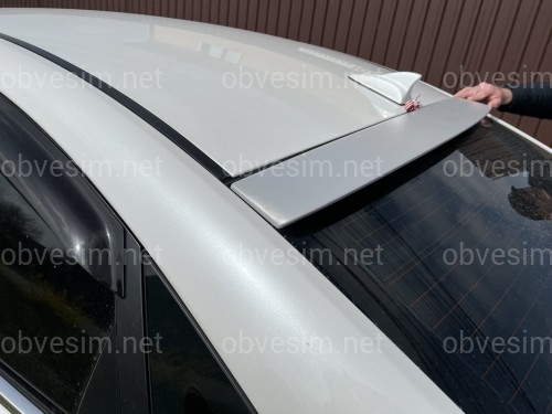 Козирок на скло Hyundai Sonata YF 2010-2015 ABS пластик під фарбування зі стопом