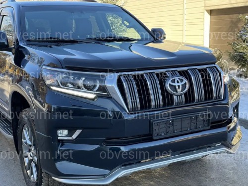 Спідниця переднього бампера OEM Toyota Land Cruiser Prado 150 2018- колір чорний 202
