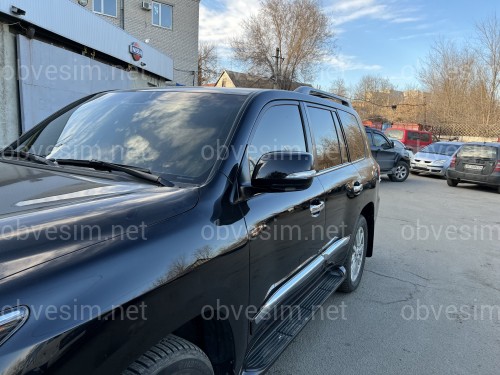 Кришки дзеркал, що замінюються, з поворотами Toyota LC 200 2007-2011 / Lexus LX 570 2008-2011 модель рестайлінг LX 570 2012+ колір чорний