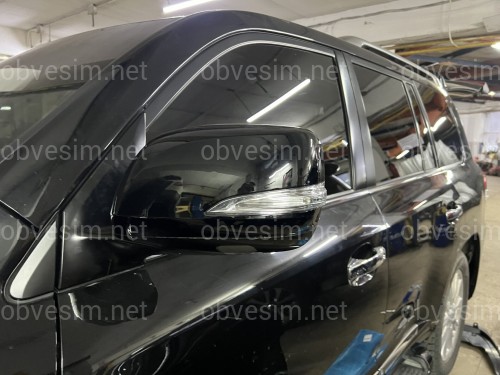 Кришки дзеркал, що замінюються, з поворотами Toyota LC 200 2007-2011 / Lexus LX 570 2008-2011 модель рестайлінг LX 570 2012+ колір чорний