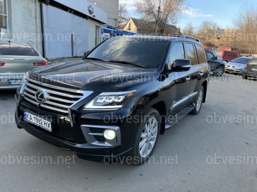 Кришки дзеркал, що замінюються, з поворотами Toyota LC 200 2007-2011 / Lexus LX 570 2008-2011 модель рестайлінг LX 570 2012+ колір чорний