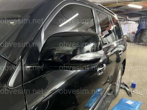 Кришки дзеркал, що замінюються, з поворотами Toyota LC 200 2007-2011 / Lexus LX 570 2008-2011 модель рестайлінг LX 570 2012+ колір чорний