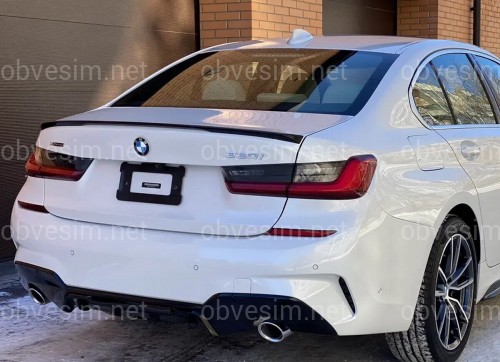 Спойлер ліп багажника M-Performance BMW 3 G20 2017 - ABS пластик колір чорний глянець