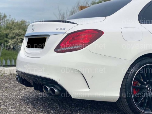 Спойлер ліп на багажник AMG Mercedes-Benz C-class W205 2014- ABS пластик під фарбування
