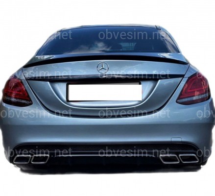 Спойлер ліп на багажник Mercedes-Benz C-class W205 2014- ABS пластик під фарбування