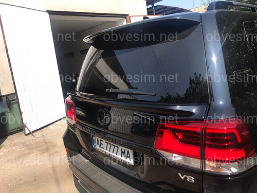 Спойлер під скло WALD Toyota Land Cruiser 200 2016-2020 ABS пластик колір чорний