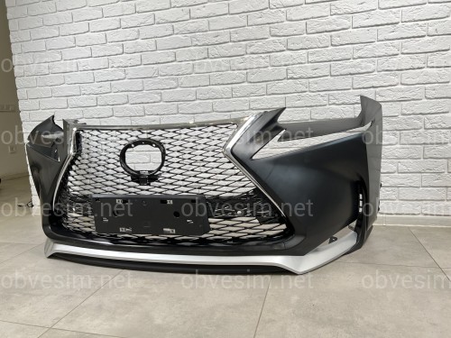 Бампер передній F-Sport Lexus NX 2014-2016 (бампер, спідниця, решітка, хром)