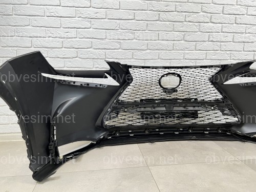 Бампер передній F-Sport Lexus NX 2014-2016 (бампер, спідниця, решітка, хром)