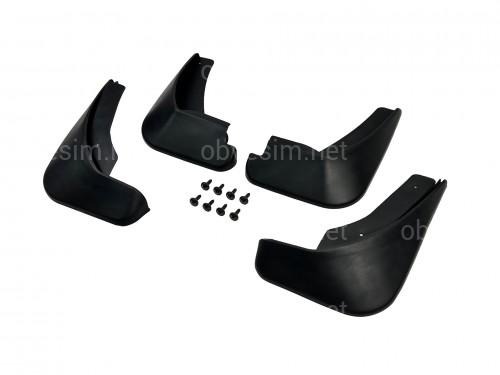 Брызговики Ford Fiesta 2009-2012 седан, комплект 4 шт.