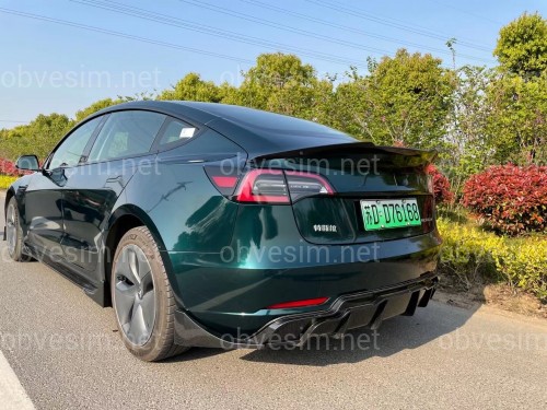 Спойлер лип багажника Tesla model 3 2017- ABS пластик, колір чорний глянець