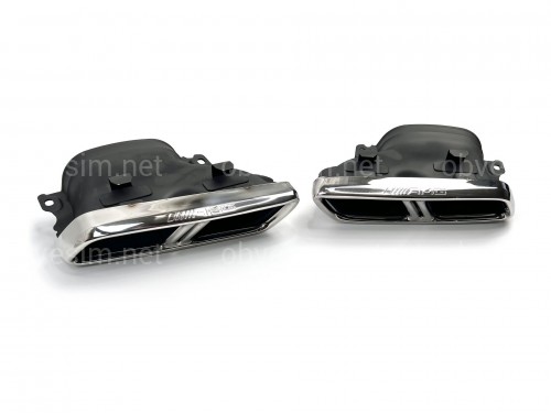 Насадки на вихлопні труби AMG С63S Mercedes Benz C Class W205 2014-2018