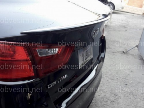 Спойлер ліп на багажник Kia Optima 2014-2015 ABS пластик під фарбування