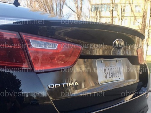 Спойлер ліп на багажник Kia Optima 2014-2015 ABS пластик під фарбування