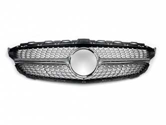 Решітка радіатора Diamond Silver Mercedes C-Class W205 2014-2018