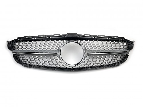 Решітка радіатора Diamond Silver Mercedes C-Class W205 2014-2018