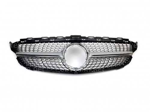 Решітка радіатора Diamond Silver Mercedes C-Class W205 2019-2021
