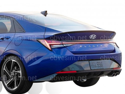 Спойлер лип Hyundai Elantra CN7 21+ ABS пластик під фарбування