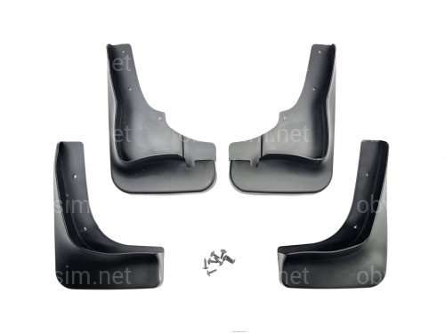 Бризковики Mitsubishi Outlander XL  2007-2012 широкий поріг комплект 4шт