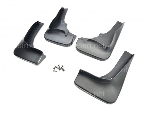 Бризковики Mitsubishi Outlander XL  2007-2012 широкий поріг комплект 4шт