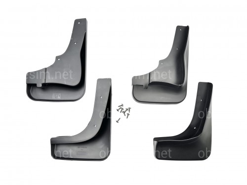 Бризковики Mitsubishi Outlander XL  2007-2012 широкий поріг комплект 4шт