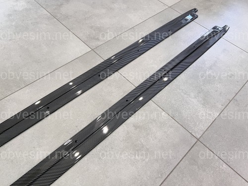 Леза під пороги M-Perfomance BMW X5 F15 2013-2018 2шт. під карбон