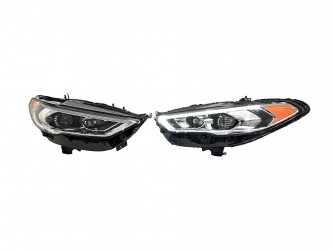 Передні LED фари Ford Fusion USA 2017-2021 (жовтий габарит)