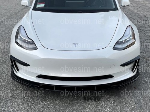 Комплект обвісу Tesla Model 3 2017- ABS пластик, колір чорний глянець