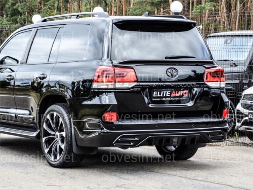 Обвіс тюнінг заднього бампера WALD Toyota Land Cruiser 200 2016-2022 колір чорний