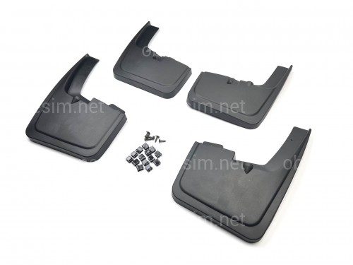 Бризковики Ford F-150 2015-2019 з вузькими розширювачами арок, комплект 4шт.